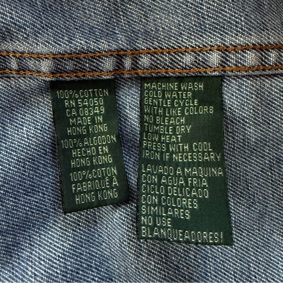 Oversized Ralph Lauren Denim Toggle Jacket Plus Size 3X - Picture 4 of 11